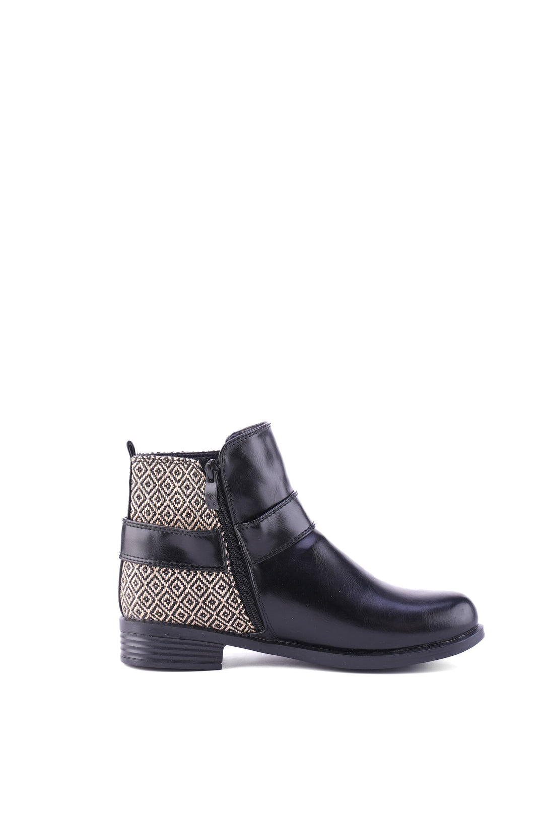 Geoprint Nomad Ankle Booties | Black & Bronze