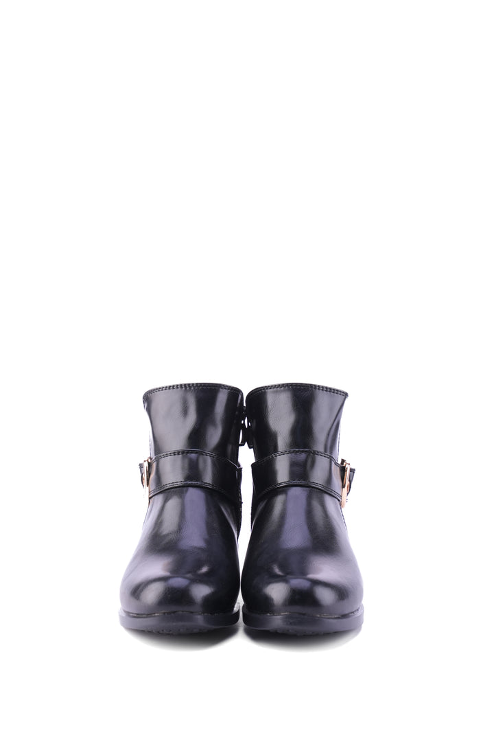 Geoprint Nomad Ankle Booties | Black & Bronze