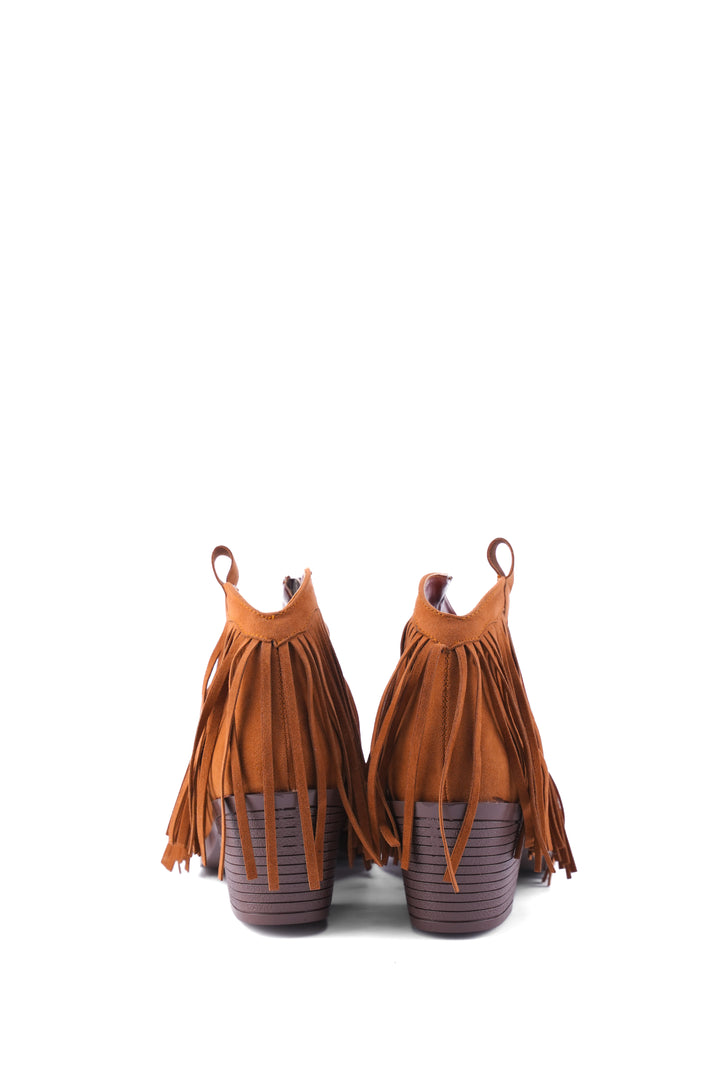 The Wild Heart Suede Ankle Booties | Camel Brown