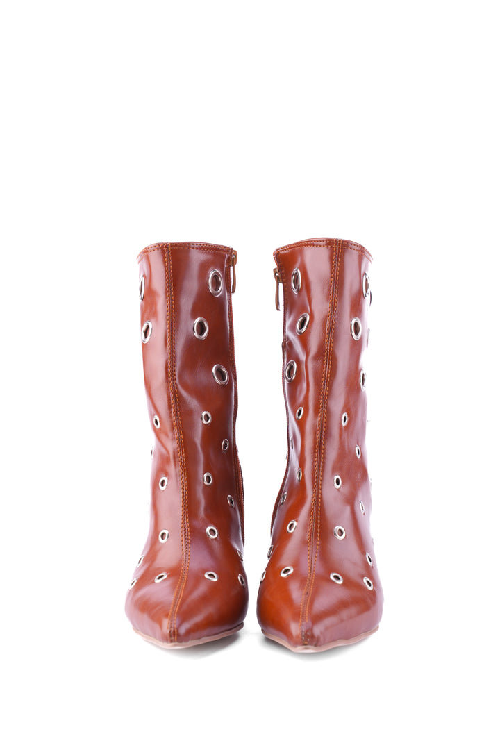 Terra Eyelet High-Heel Boot | Havane