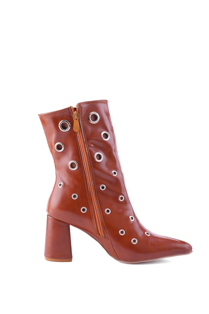 Terra Eyelet High-Heel Boot | Havane