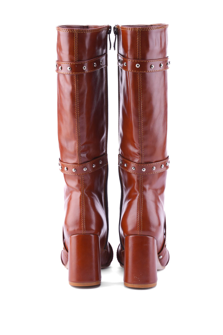 Cognac Voyager Knee-High Boot | Havane