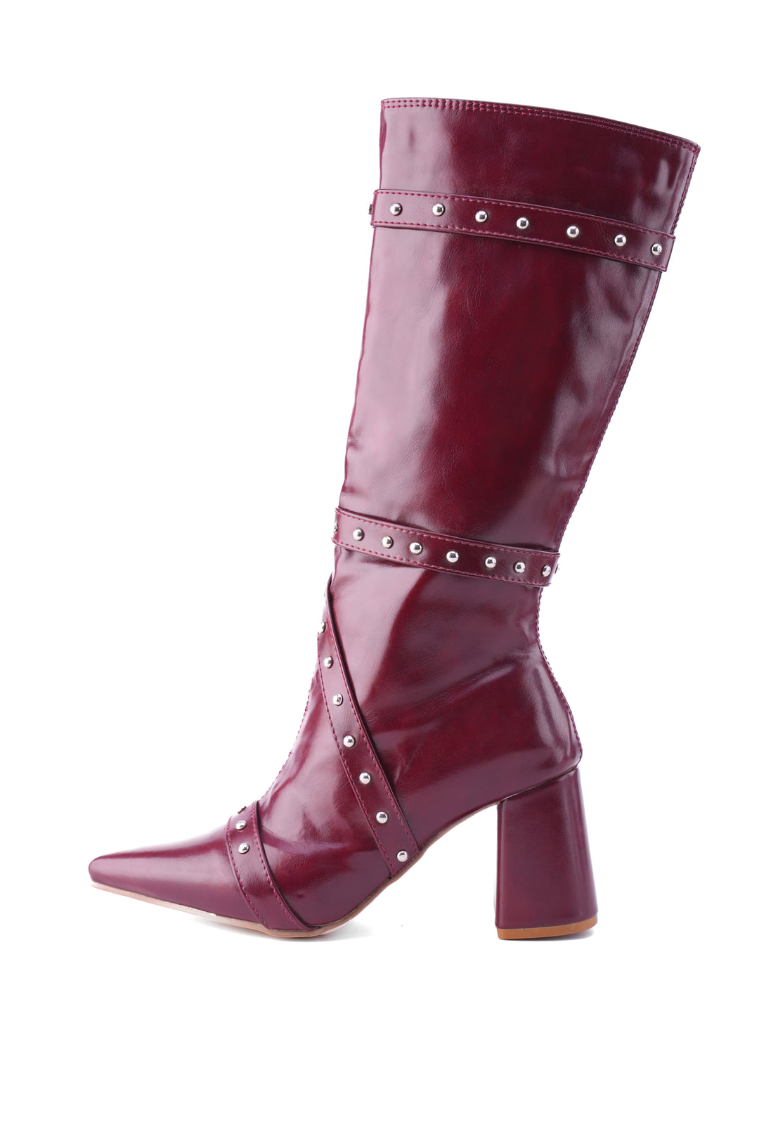 Deep Plum Voyager Knee-High Boot | burgundy