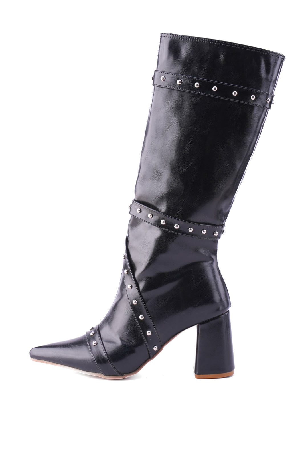 Deep Plum Voyager Knee-High Boot | Black
