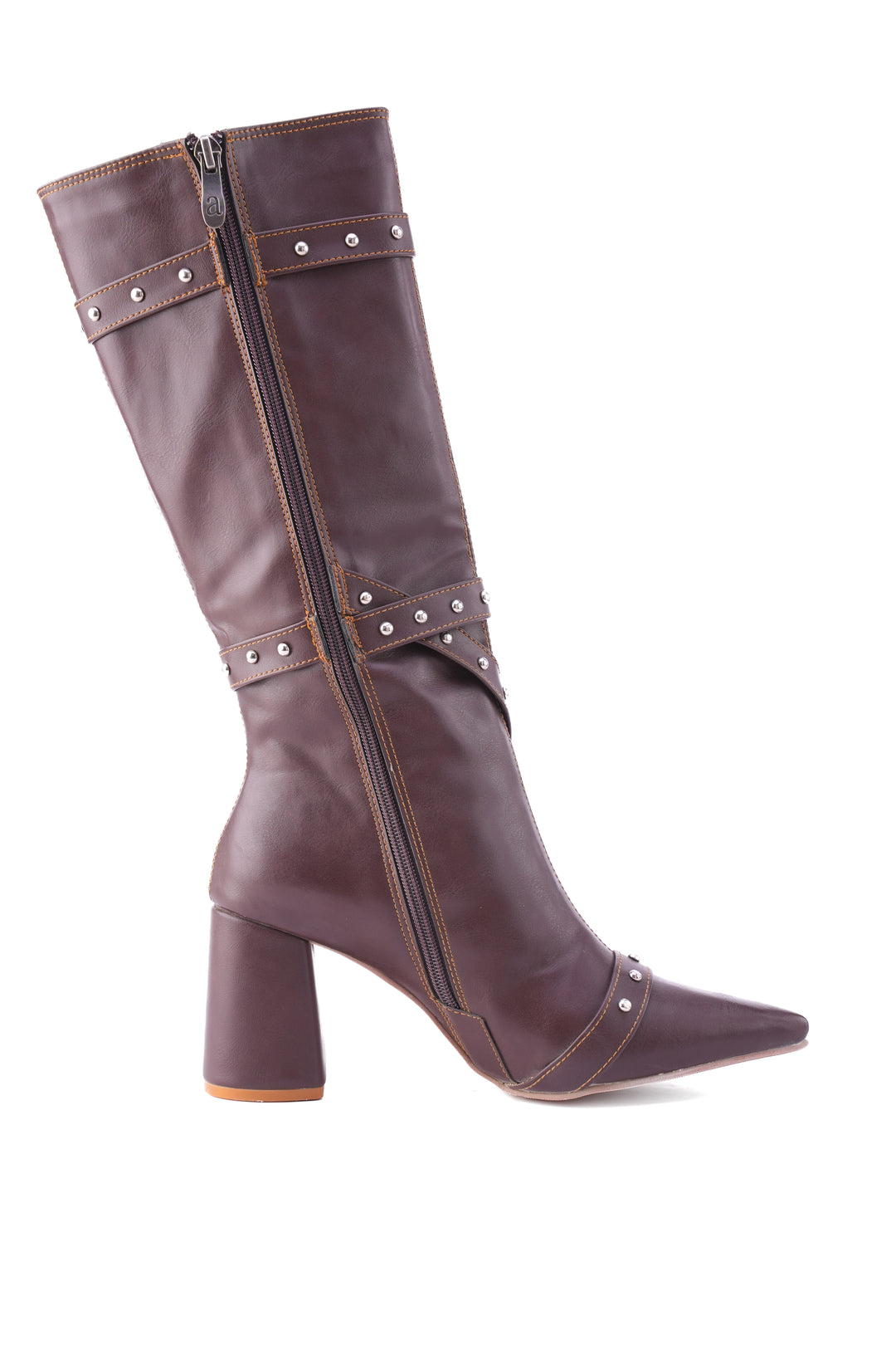 Deep Plum Voyager Knee-High Boot | Brown