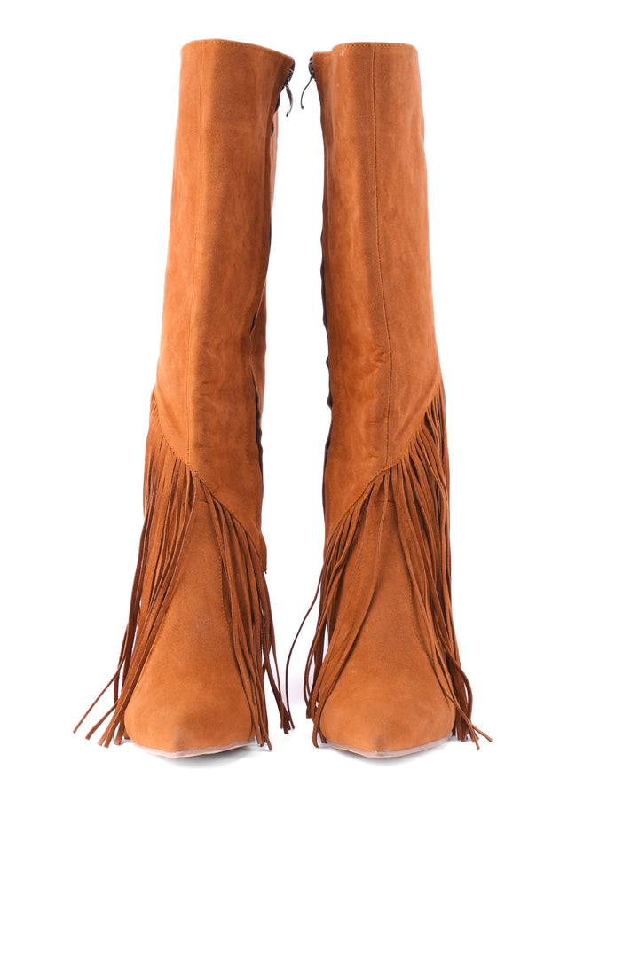 Wildheart Fringe Knee Boot| Havane