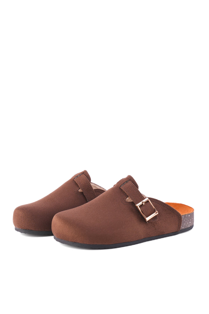Comfy Soft Footbed Women Clogs - Brown