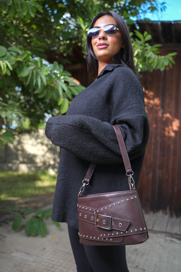 The Icon Buckle Bag - Brown