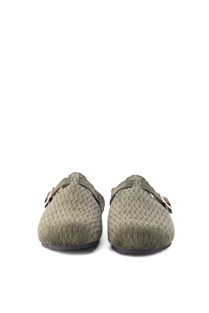Terra Ribbed Comfort Clogs | Olive Green