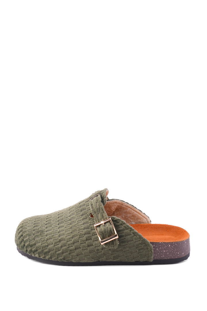 Terra Ribbed Comfort Clogs | Olive Green