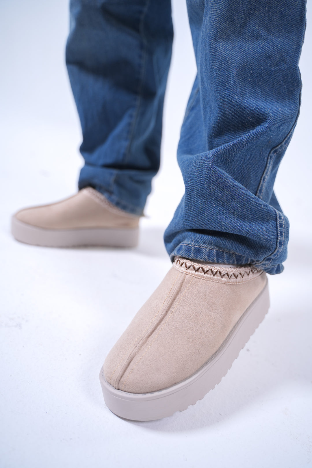 Toasty Trail Winter Mules - Beige