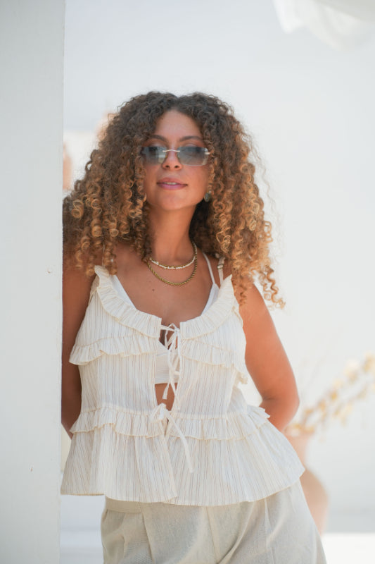 Tiered Tie-Front Camisole