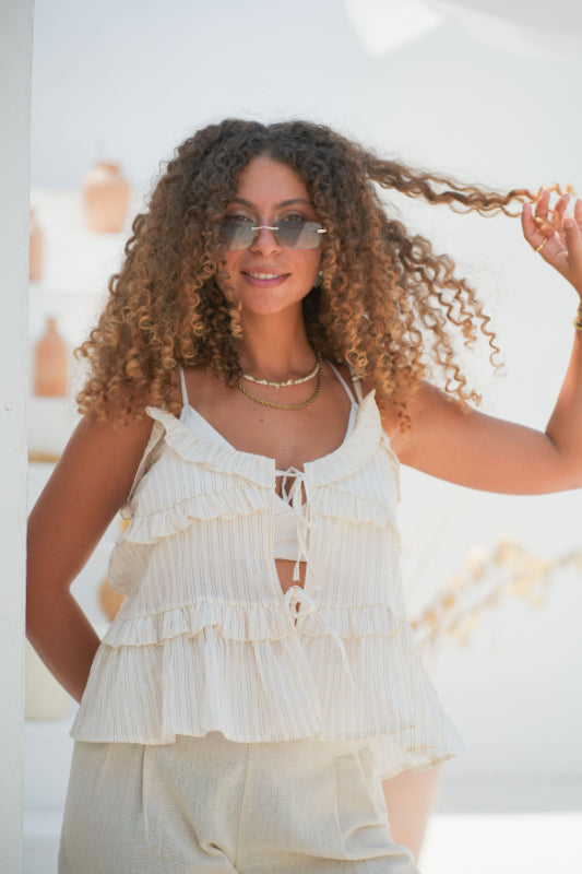 Tiered Tie-Front Camisole