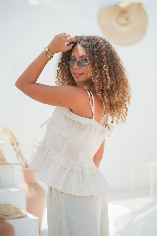 Tiered Tie-Front Camisole