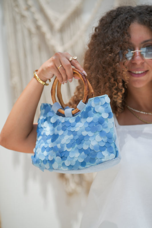 The Azure Tide Sequin Tote