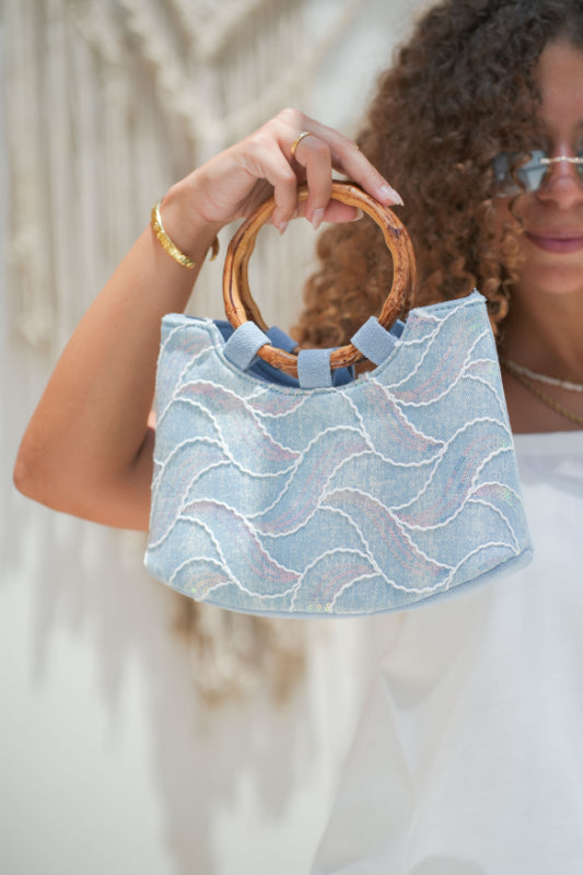 The Denim Coral Mini Tote