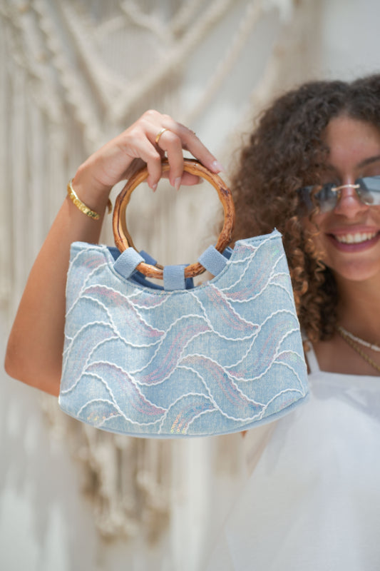 The Denim Coral Mini Tote