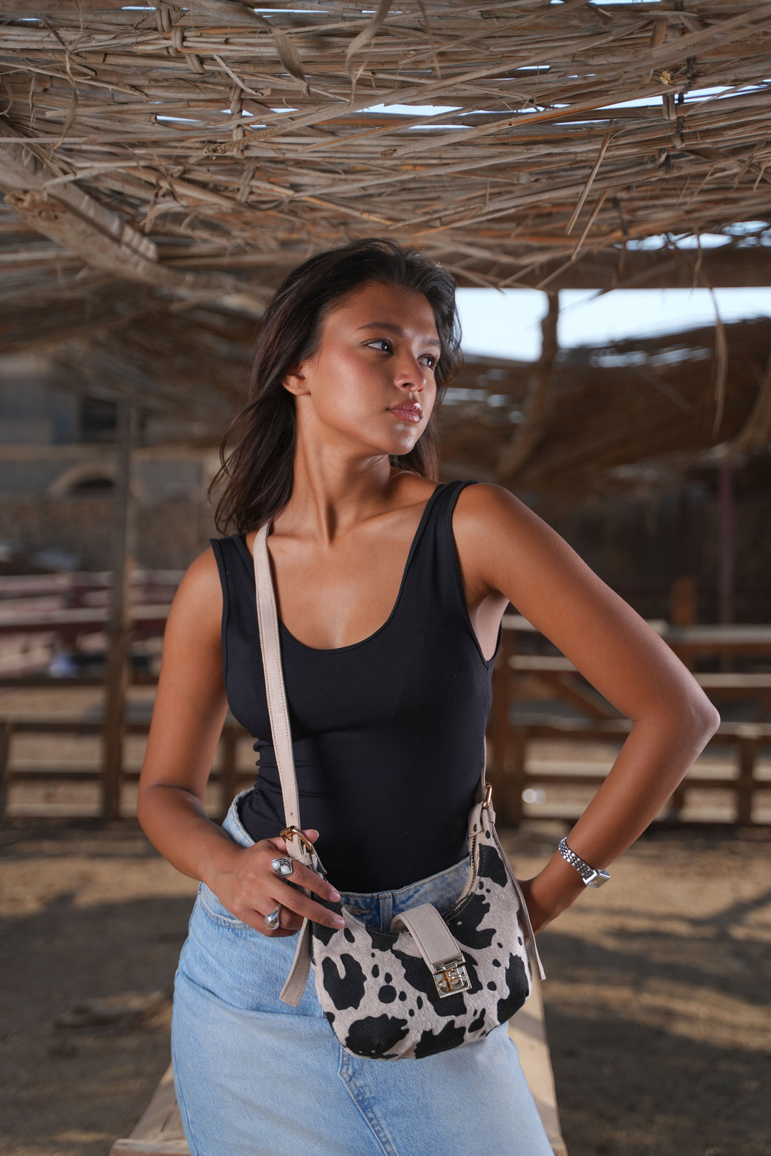 The Rodeo Hobo | Light Beige & Black