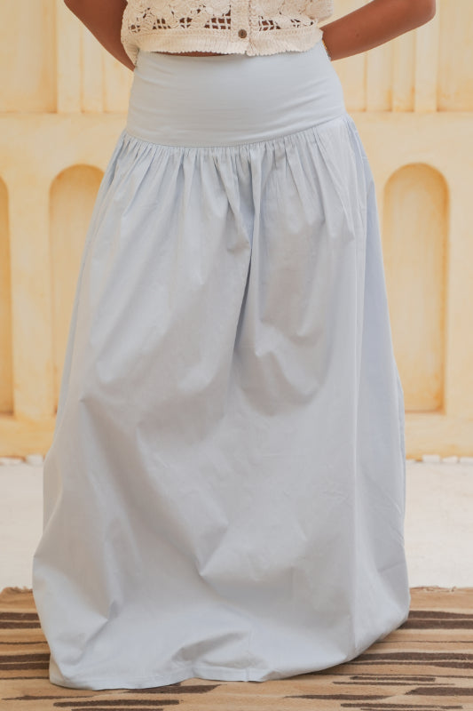 The "Breeze" Drop-Waist Skirt - BabyBlue