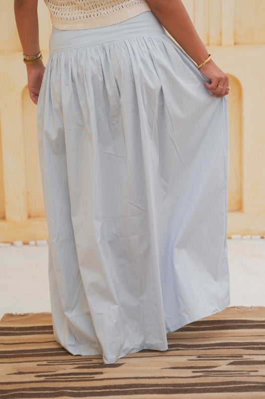 The "Breeze" Drop-Waist Skirt - BabyBlue