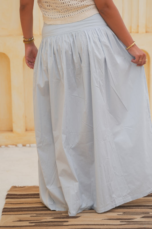 The "Breeze" Drop-Waist Skirt - BabyBlue