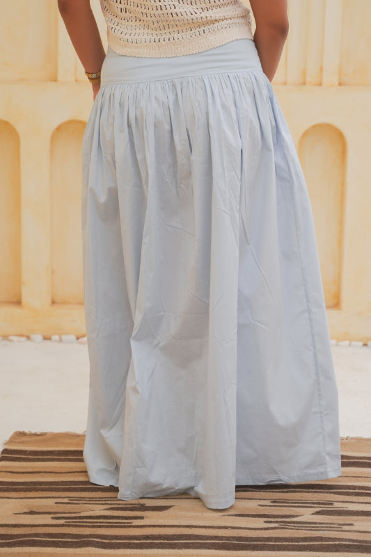 The "Breeze" Drop-Waist Skirt - BabyBlue
