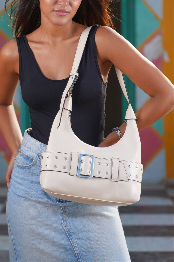 The Verona Belt Shoulder Bag | beige