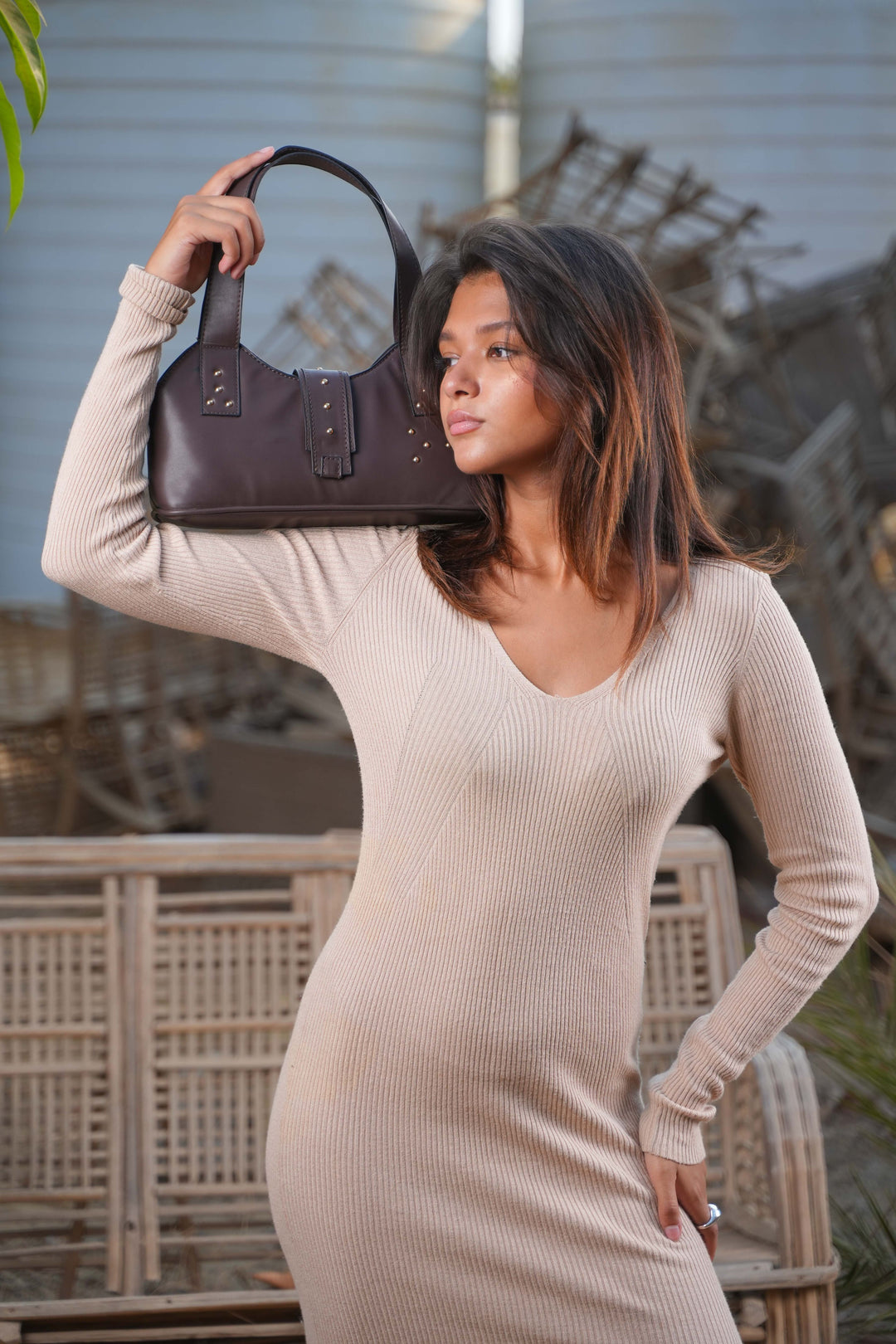 The Bordeaux Grace Shoulder Bag | Brown