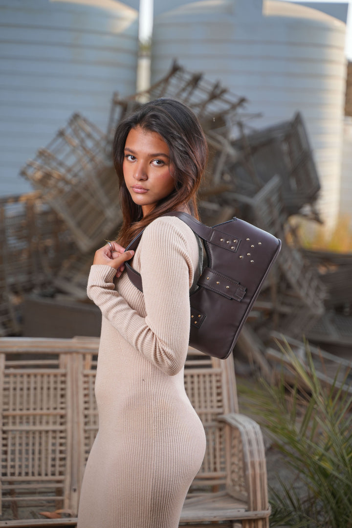 The Bordeaux Grace Shoulder Bag | Brown