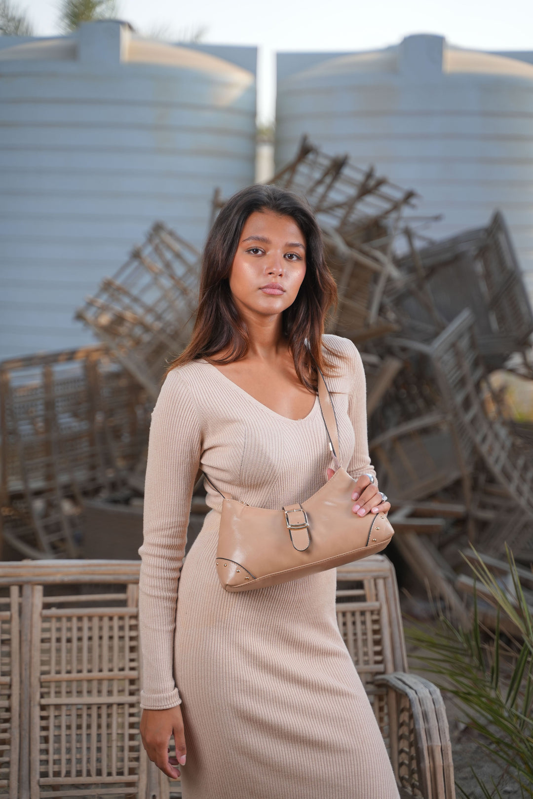 The Siena Buckle Shoulder Bag | Cafe