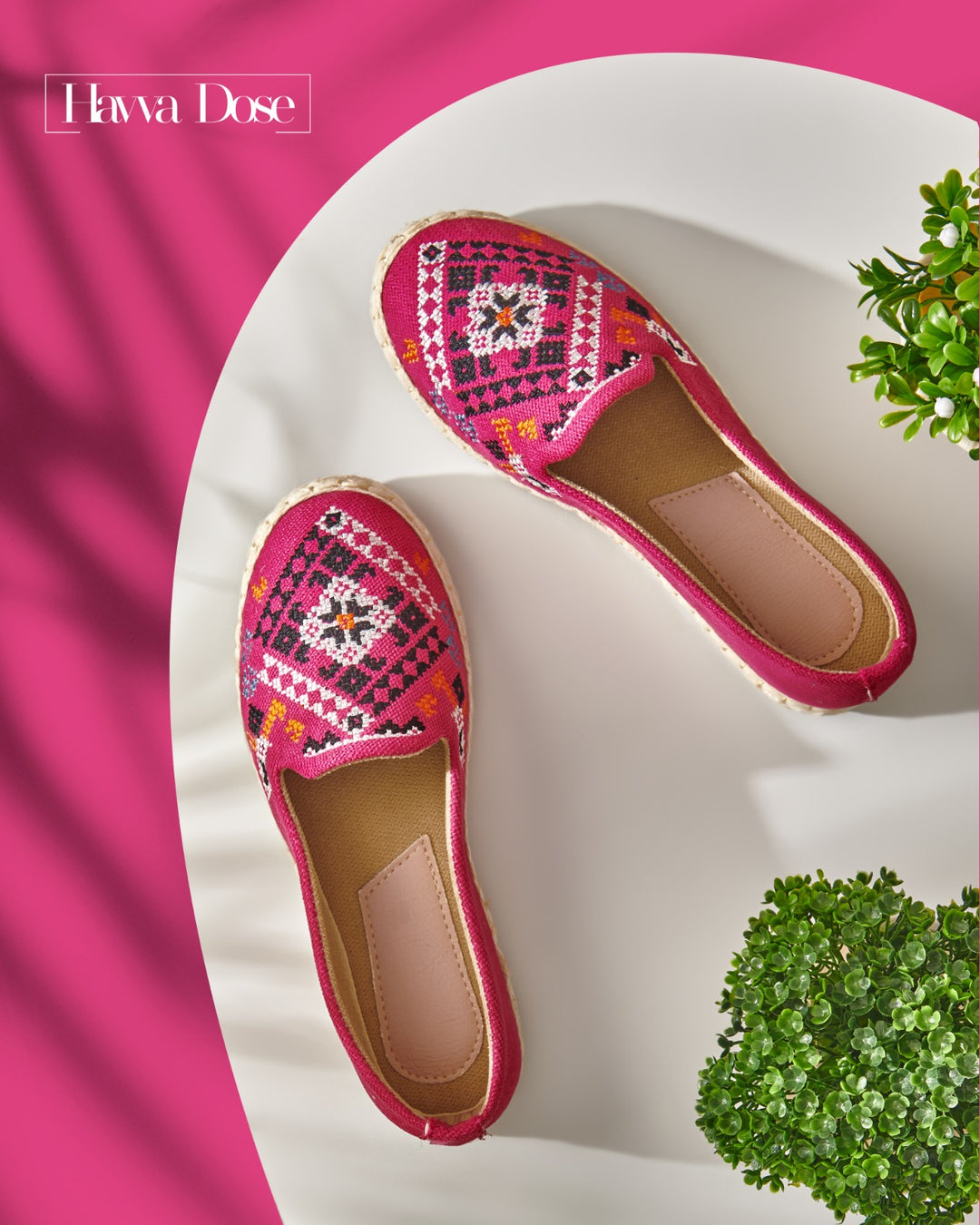 Bohem | Bohemian Style Espadrille - Pink