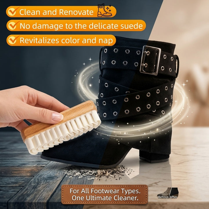 Suede &amp; Nubuck Cleaning Brush – Gentle Deep-Clean &amp; Texture Reviver