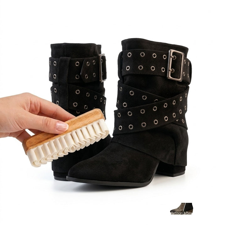 Suede &amp; Nubuck Cleaning Brush – Gentle Deep-Clean &amp; Texture Reviver