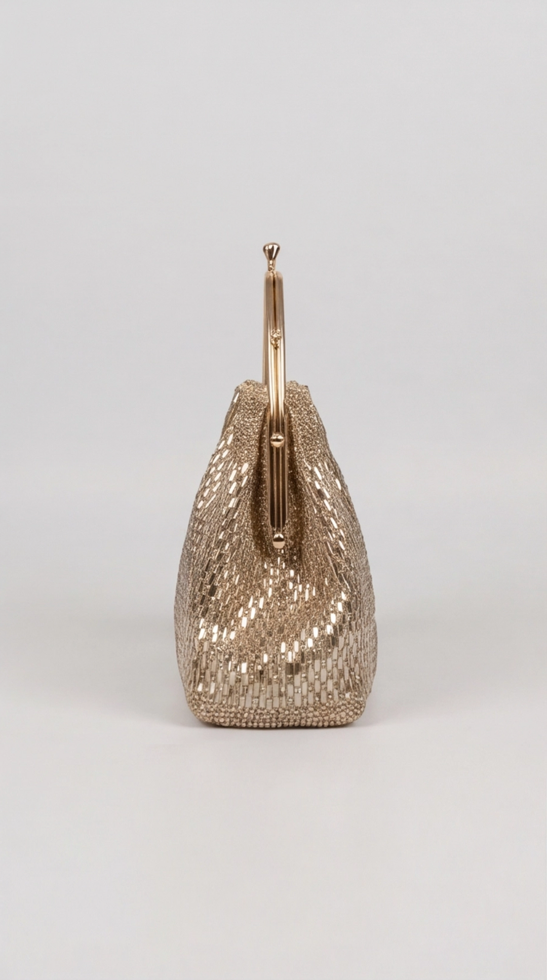 Golden Beaded Frame Bag