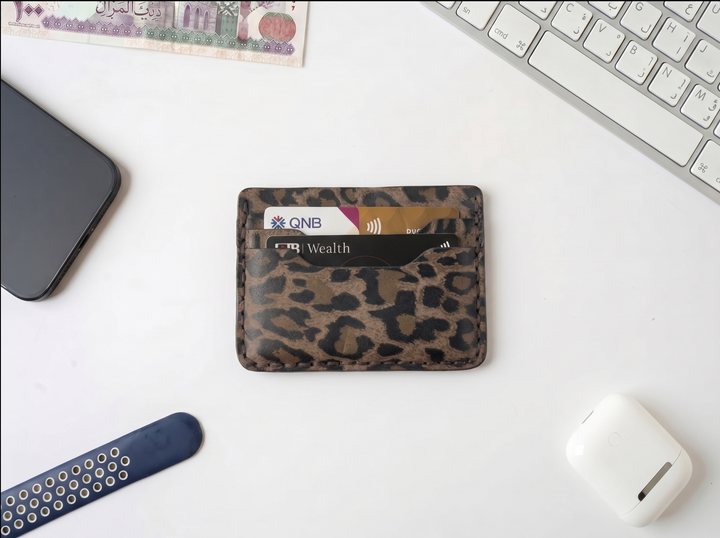 The Leopard Edge Card Holder – Handmade Genuine Leather