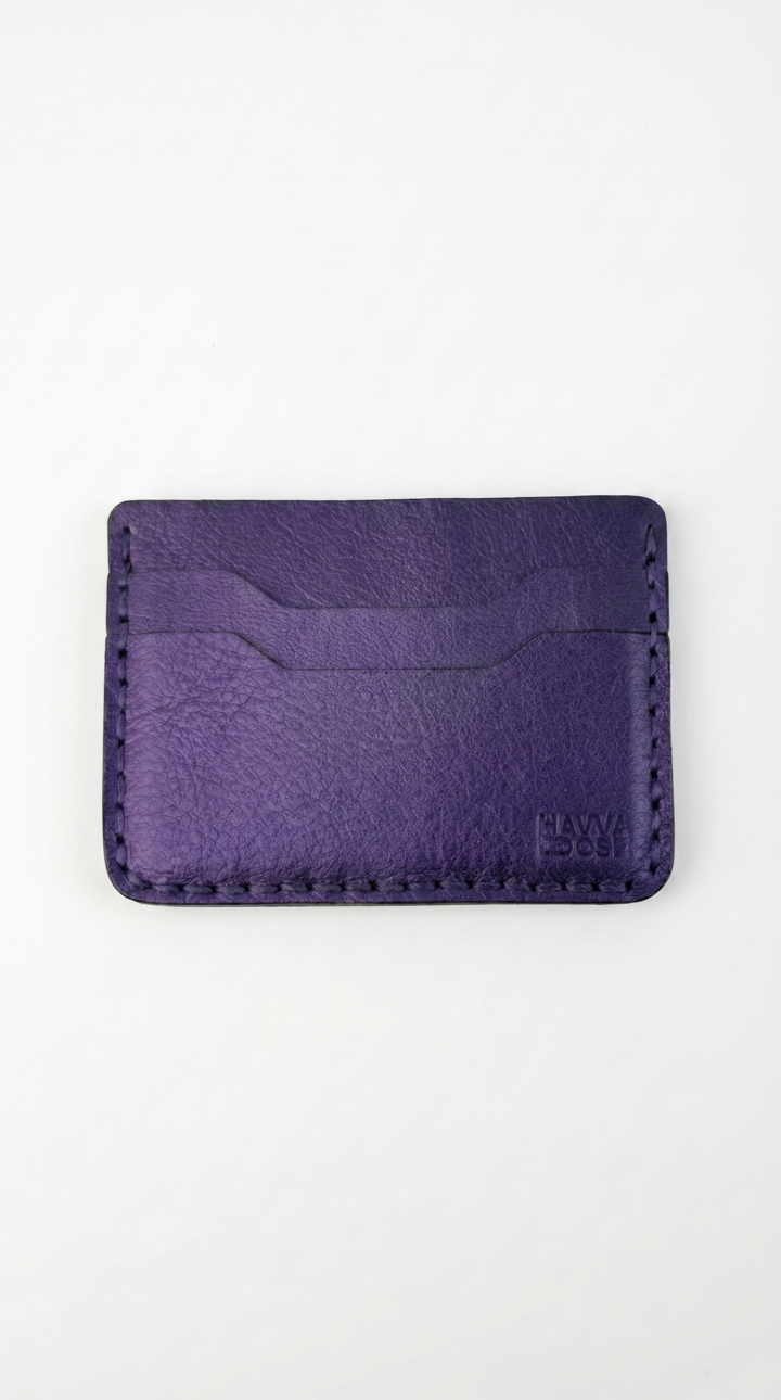 The Royal Amethyst Card Holder – Handmade Genuine Leather
