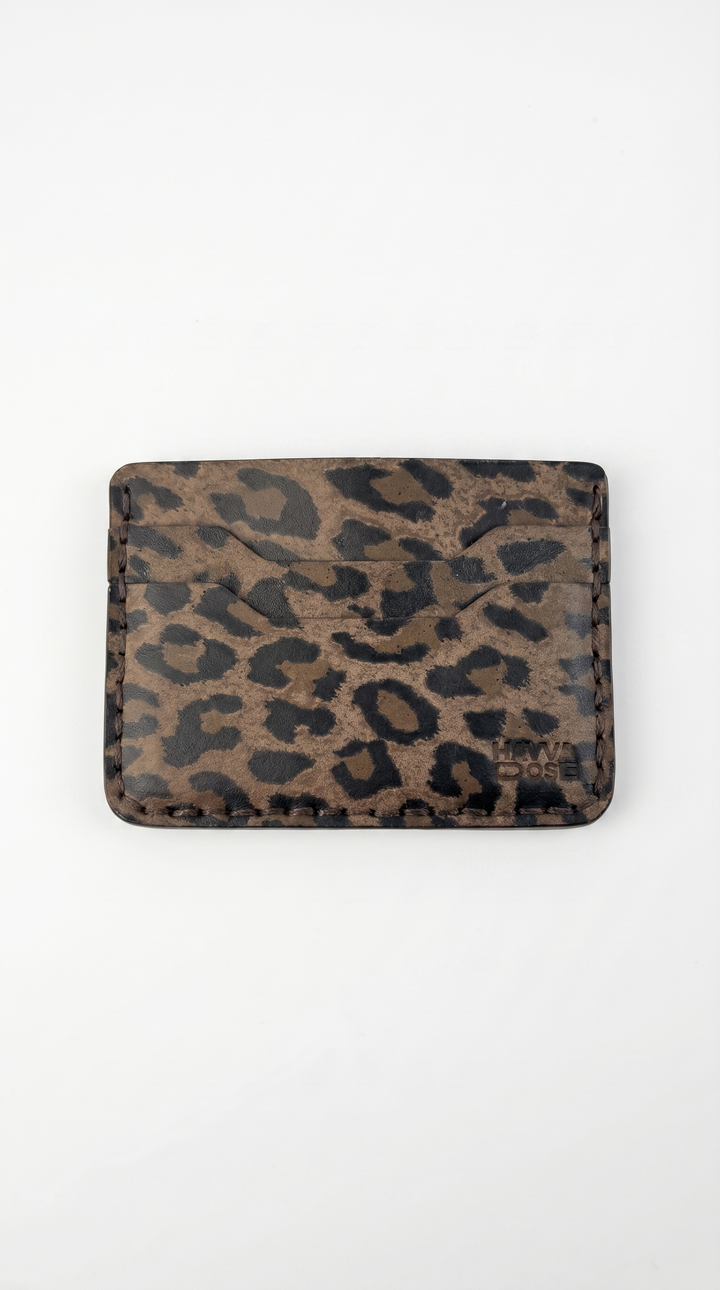 The Leopard Edge Card Holder – Handmade Genuine Leather