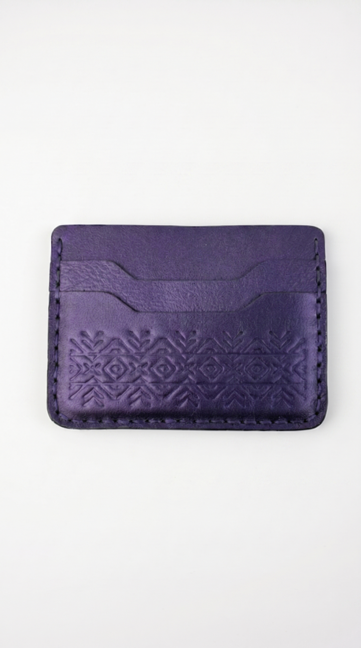 The Royal Amethyst Card Holder – Handmade Genuine Leather