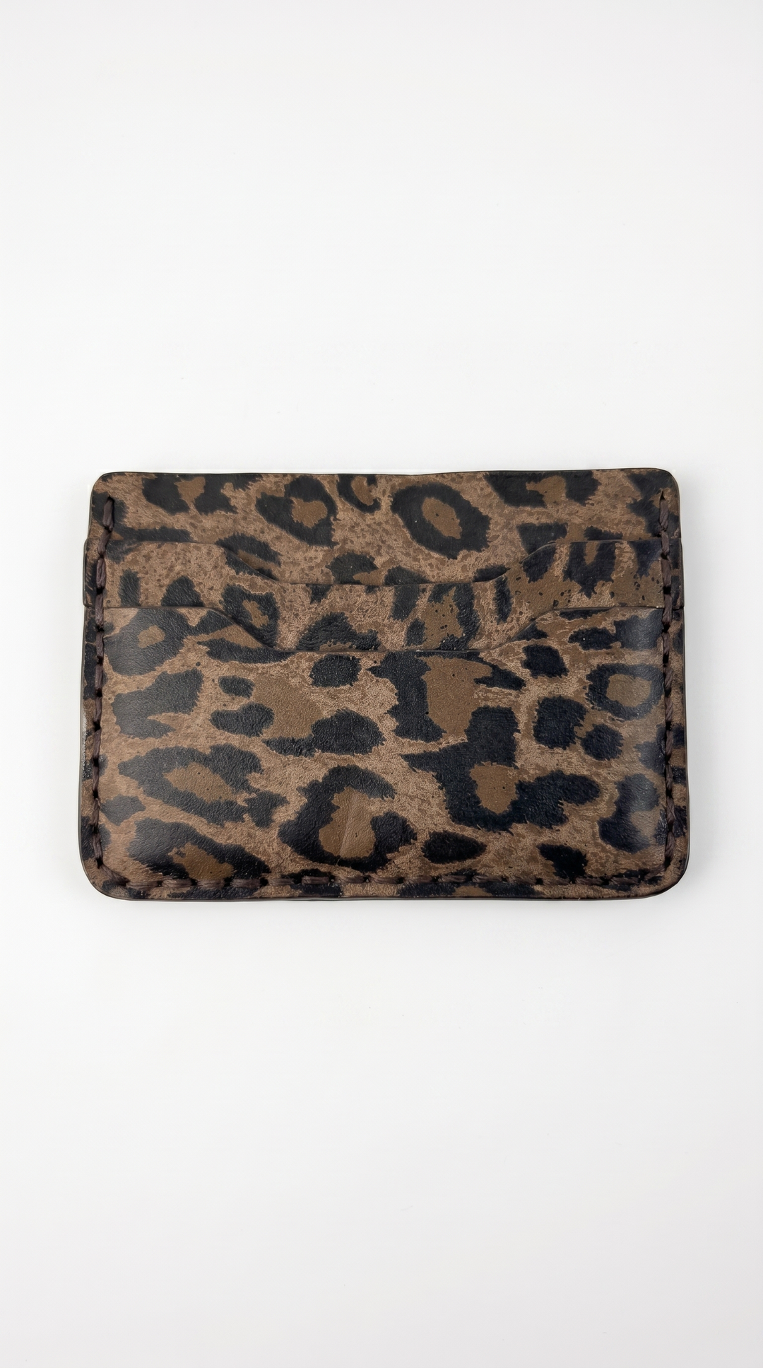 The Leopard Edge Card Holder – Handmade Genuine Leather