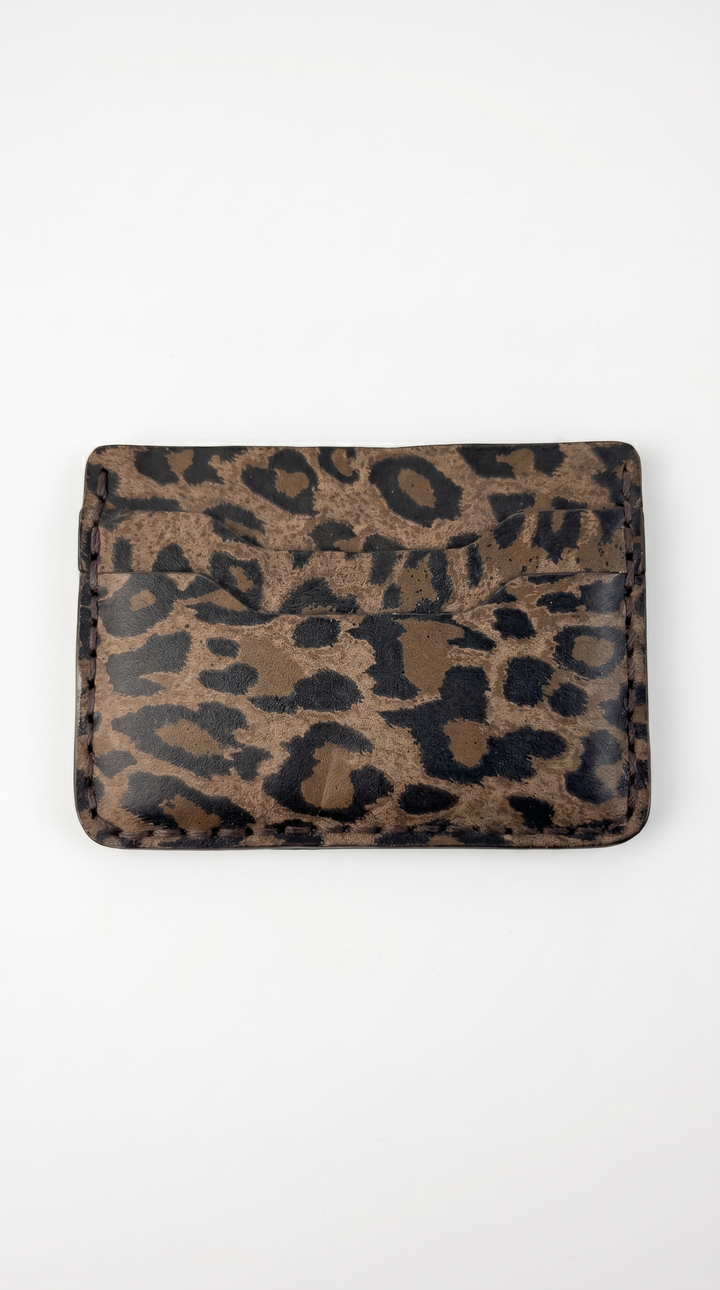 The Leopard Edge Card Holder – Handmade Genuine Leather