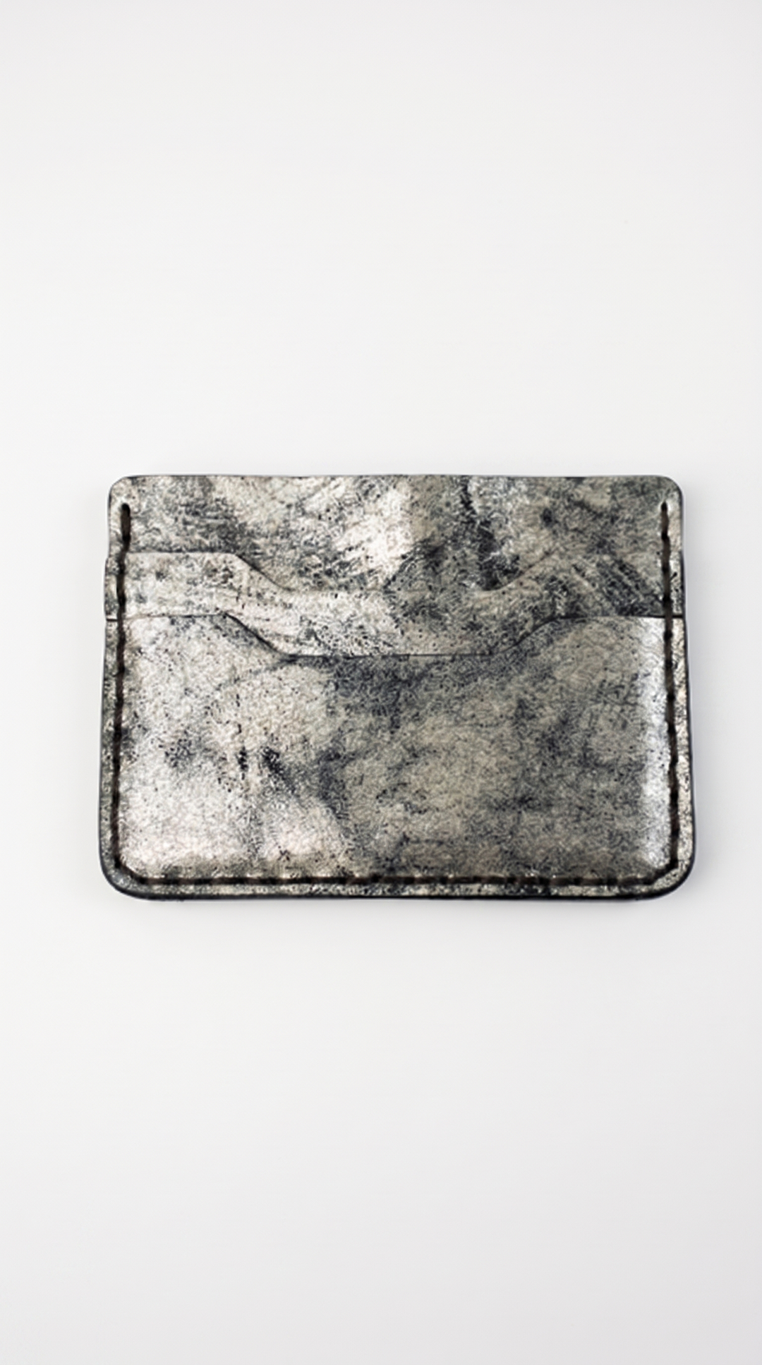 The Pewter Edge Card Holder – Handmade Genuine Leather