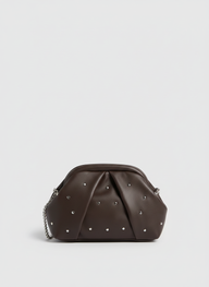 The Nova Ruched Clutch | Dark Brown