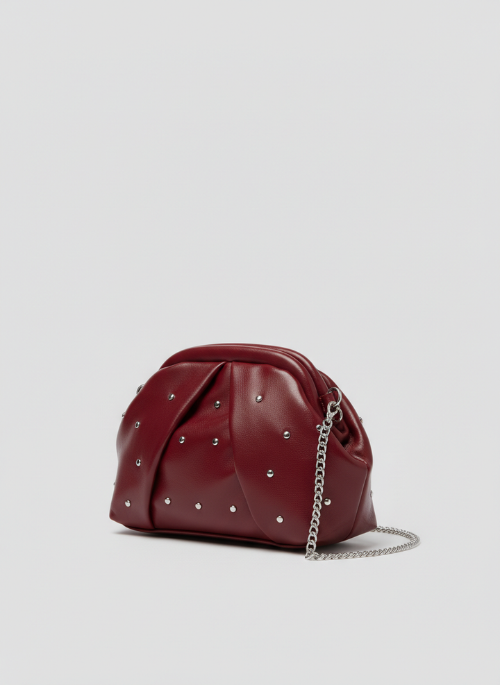 The Nova Ruched Clutch | Burgundy