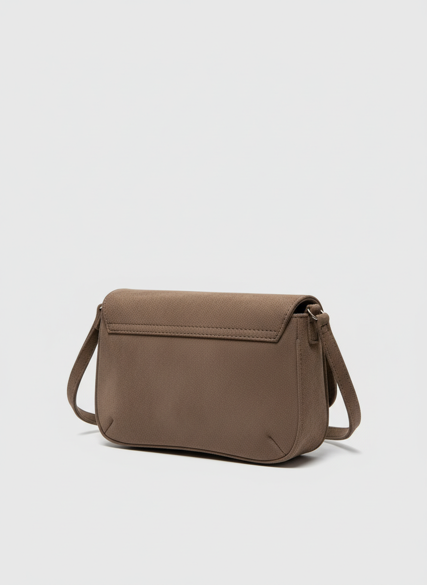 Classic Taupe Crossbody Bag