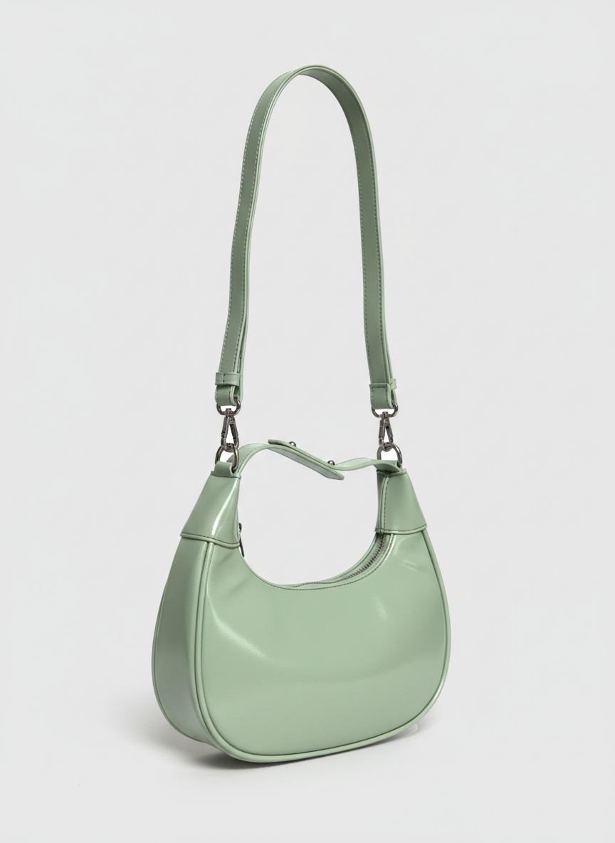The Ivory Nova Studded Shoulder Bag | Mint Green