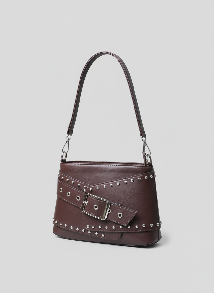 The Icon Buckle Bag - Brown