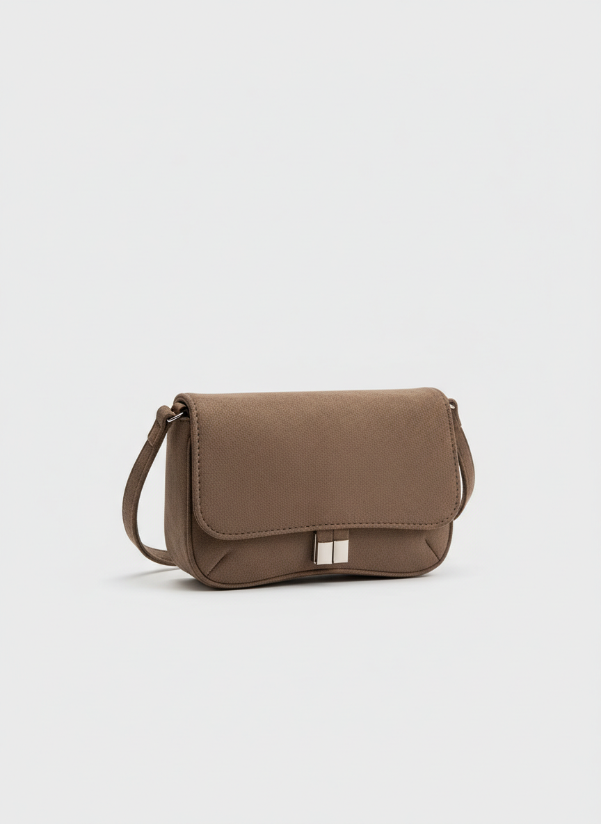 Classic Taupe Crossbody Bag