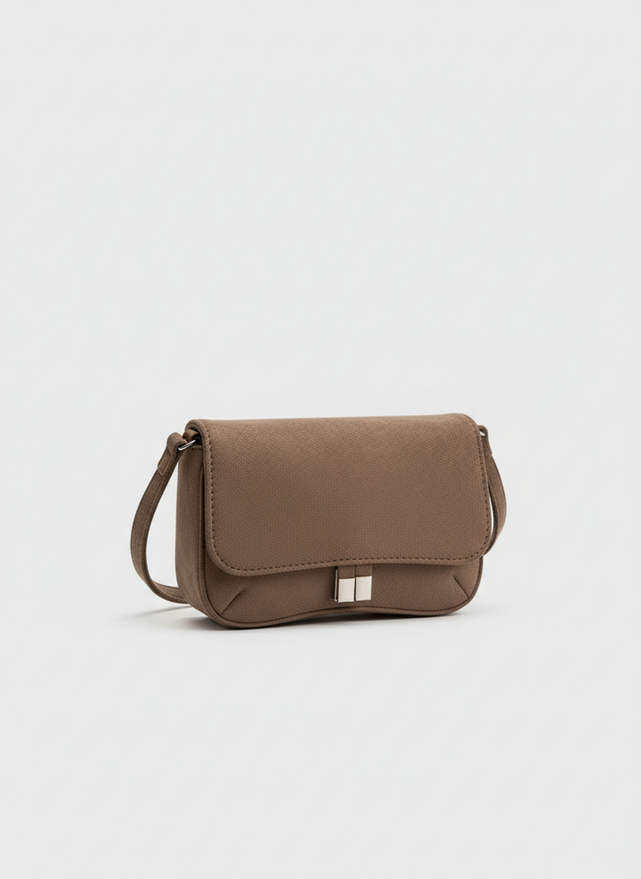 Classic Taupe Crossbody Bag