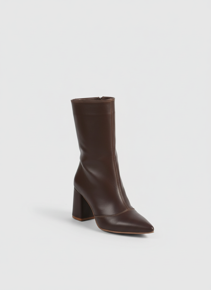 Siren Square Block Boot | Brown