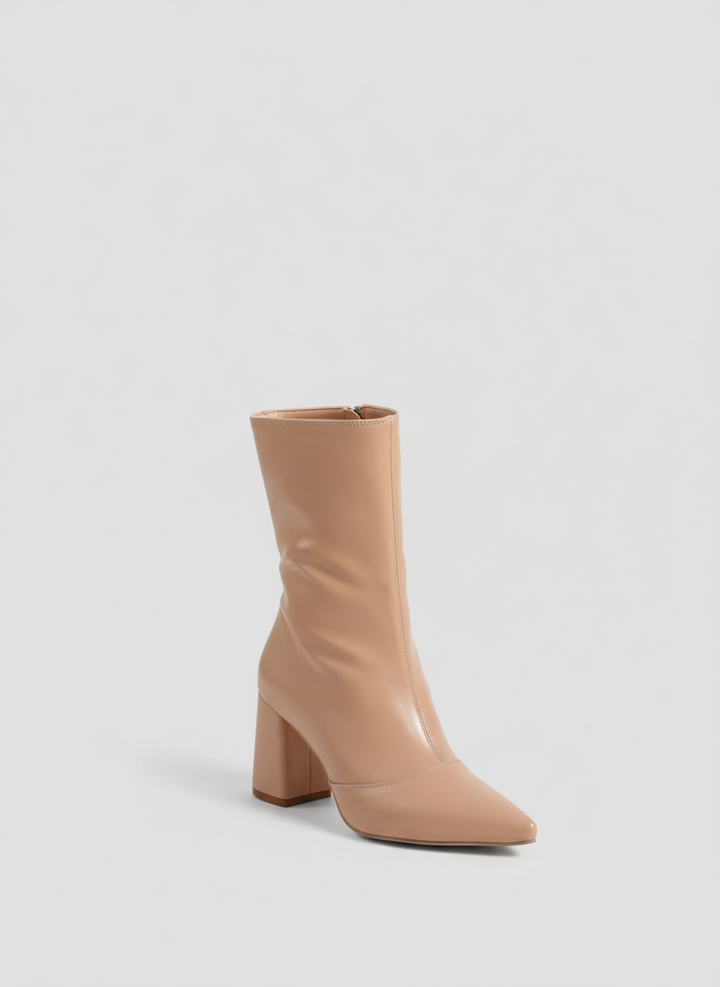Siren Square Block Boot | Beige